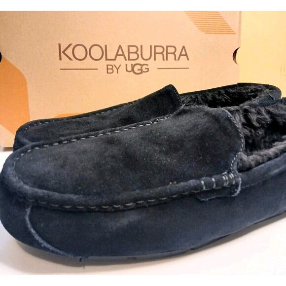 UGG Mens Sz 13 Tipton Loafers Indoor Outdoor Black Suede Comfort Slippers NIB main image 5